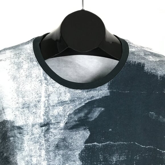 Helmut Lang Graphic Print Cropped Sweatshirt Women's Medium 100% Cotton Boxy - Picture 2 of 11